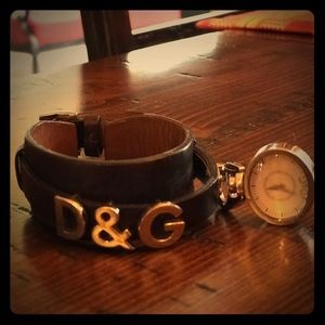Authentic Dolce and Gabbana leather strap watch